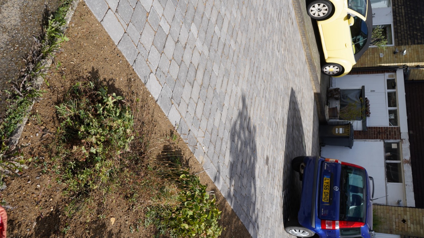 Finished driveway and entrance